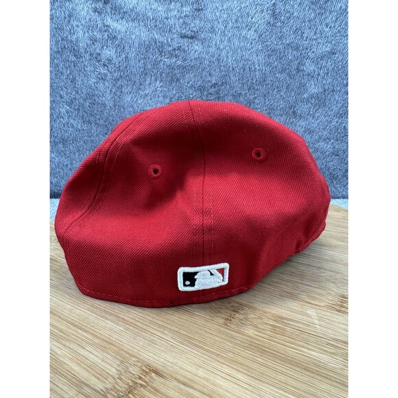 Cincinnati Reds Hat Cap Fitted Kids 6 3/4 Red MLB Baseball Wool New Era - Picture 5 of 11